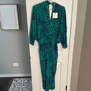 Baltic Born Green and Blue Midi Dress